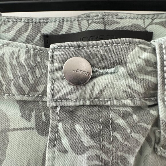 Joes The Icon Mid Rise Skinny Crop Jeans Size 26 Tropical Green Gray Leaf Print - Picture 13 of 14